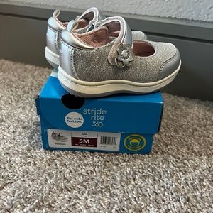 Silver mary jane shoes